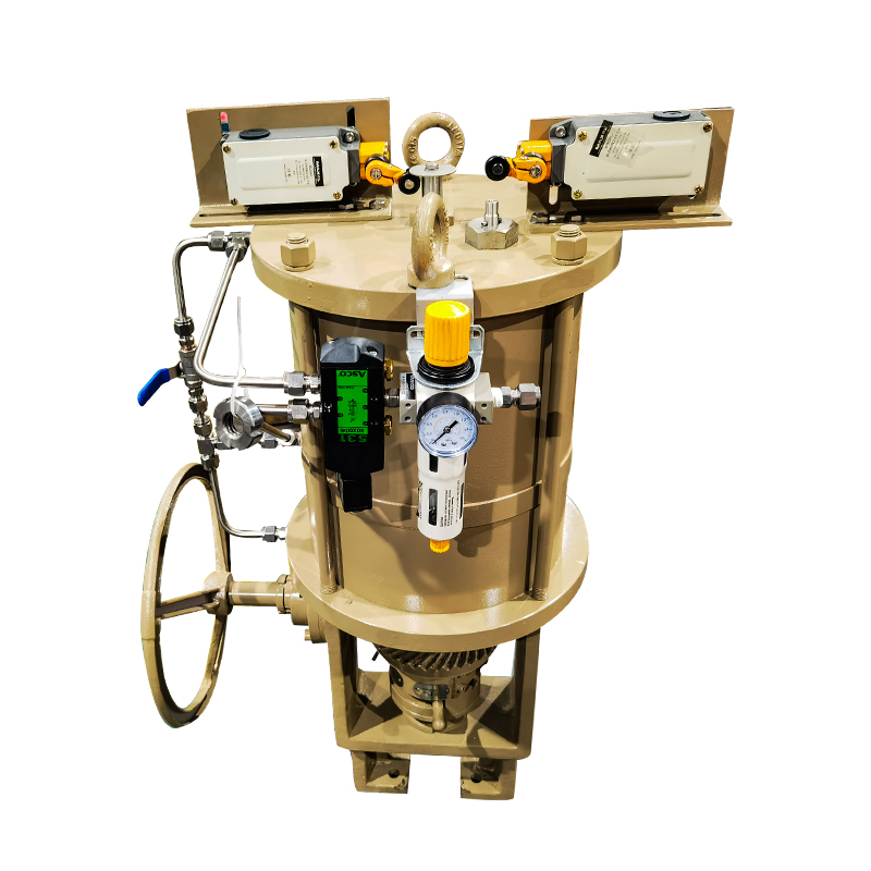 Yellow Linear Pneumatic Actuator Valve